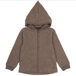 Mikk-Line cotton fleece baby hoodie jacket - Melange Denver
